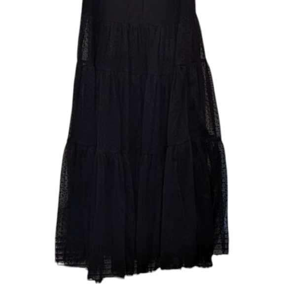 NWT Staud Black Daffodil Sleeveless Tiered Hem Maxi Dress Size Medium - Picture 8 of 13